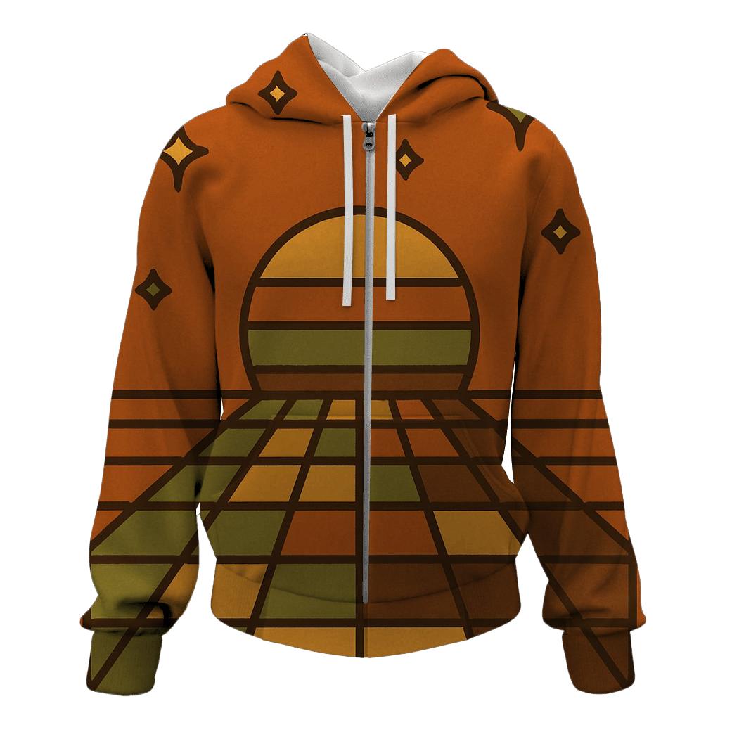 Analog Arcadia Grid embroidered hoodies