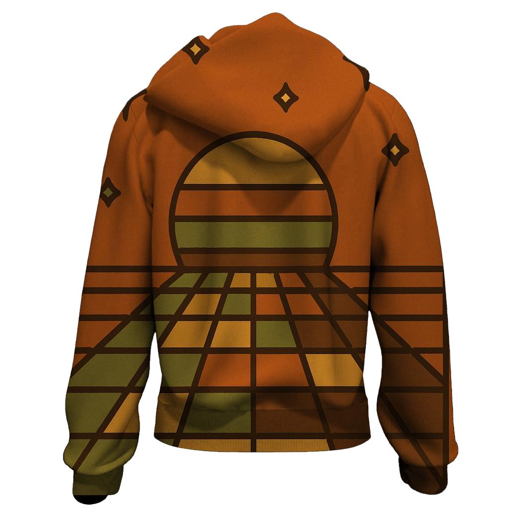 Analog Arcadia Grid embroidered hoodies