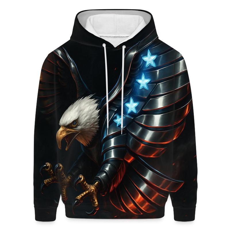 Neon Foundry Eagle With Chromed Flag Wings hoodie styles