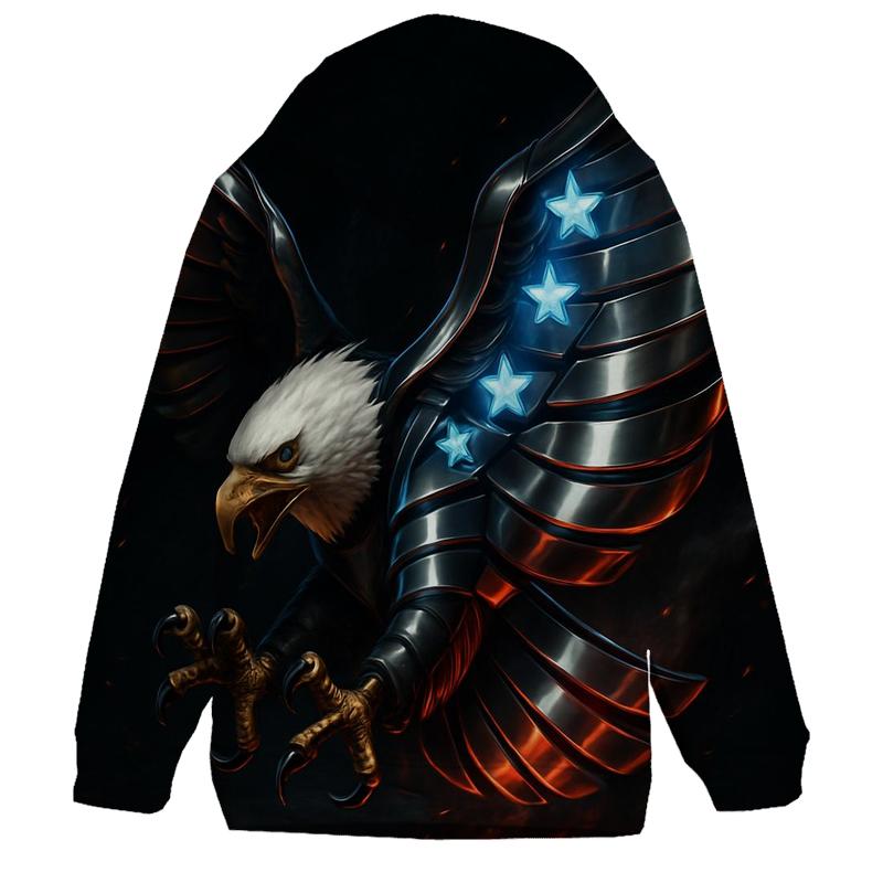 Neon Foundry Eagle With Chromed Flag Wings hoodie styles