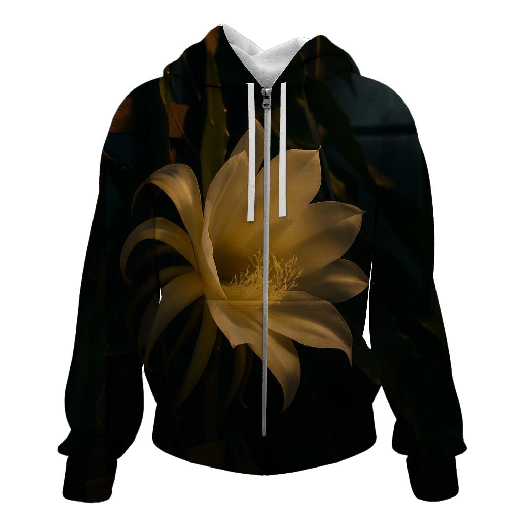 Night Blooming Cereus Opening In A Quiet Glasshouse pullover hoodies