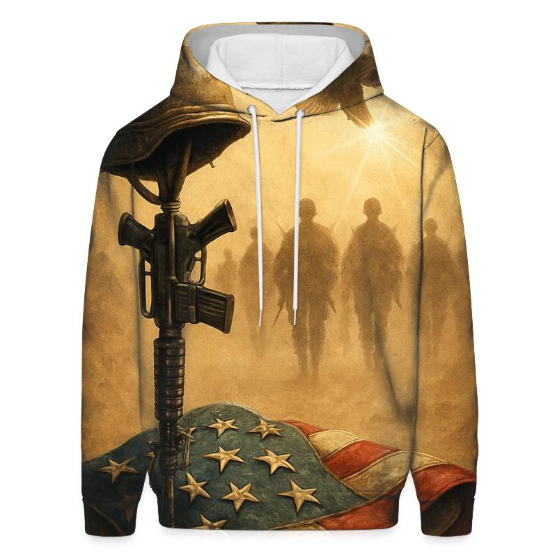 Desert Cross Of Stars And Steel custom hoodies
