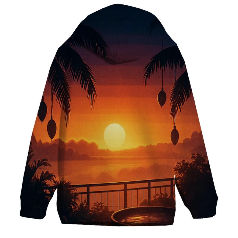 Sundown Over The Cloud Garden graphic hoodies