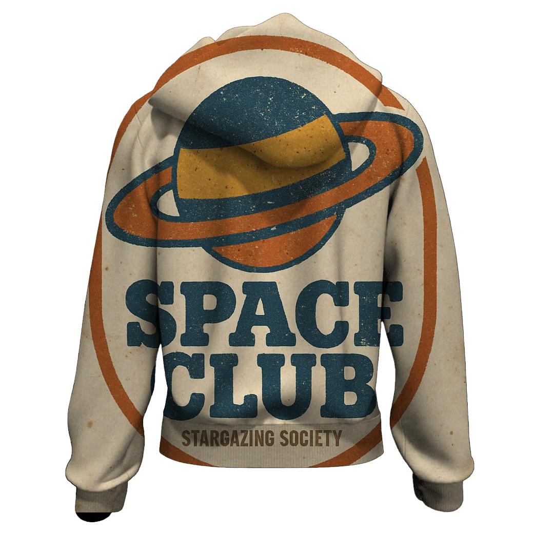 Faded Seventies Vinyl Astronomy Club Badge hoodies fashion