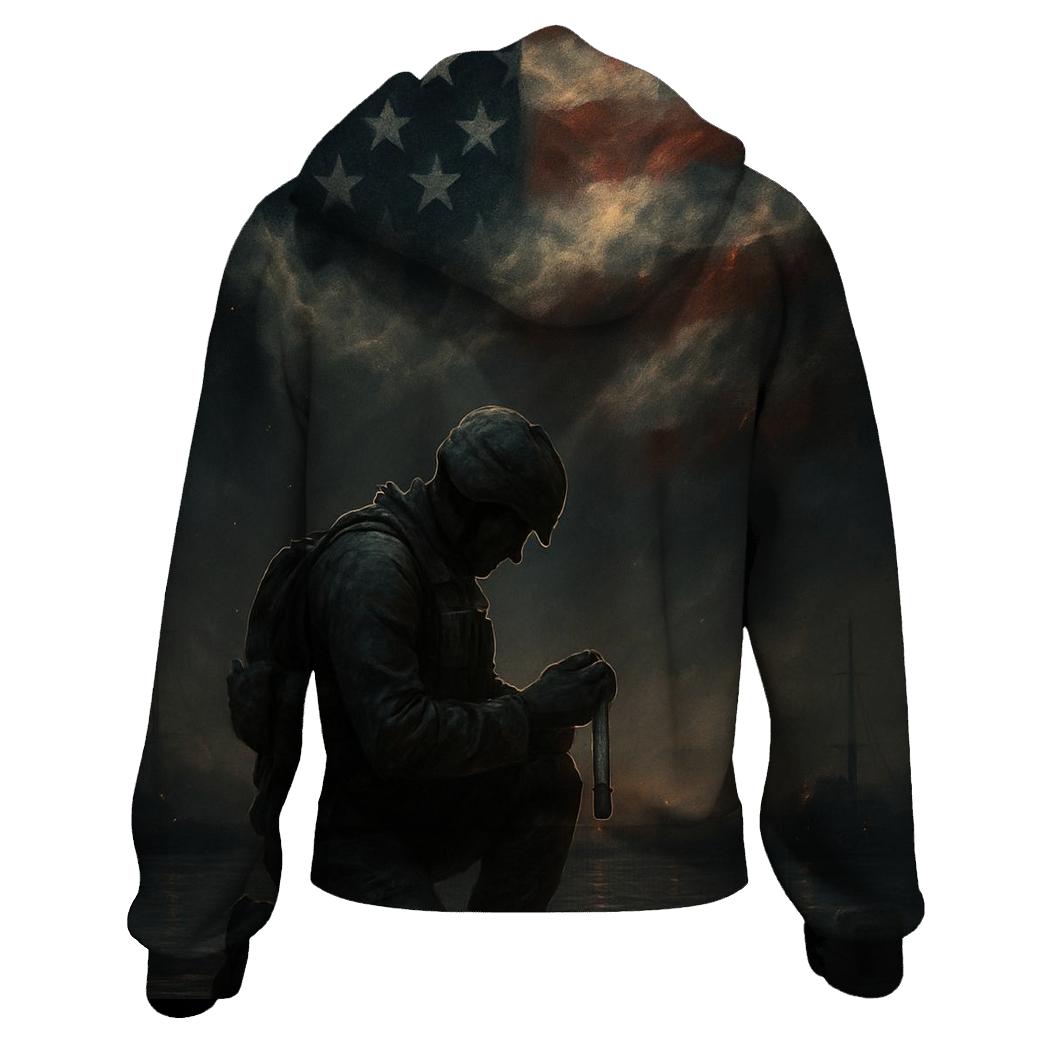 Harbor Vigil Under The Flag Sky pullover hoodies