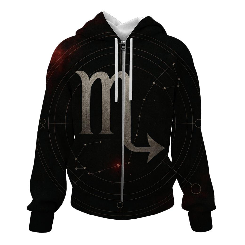 Scorpio Antares Mars Transit Seal printed hoodies