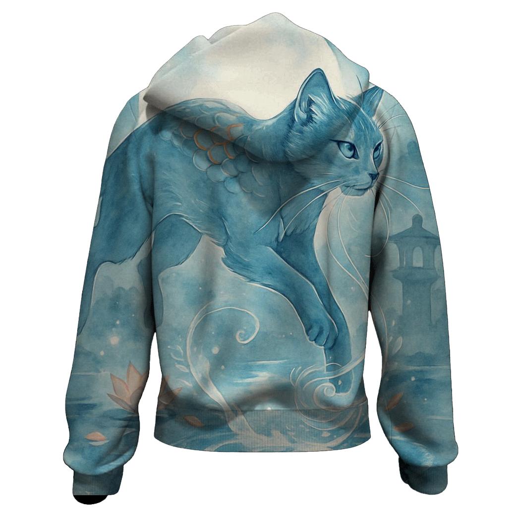 Koi Pond Moon Guardian Cat hoodie trends