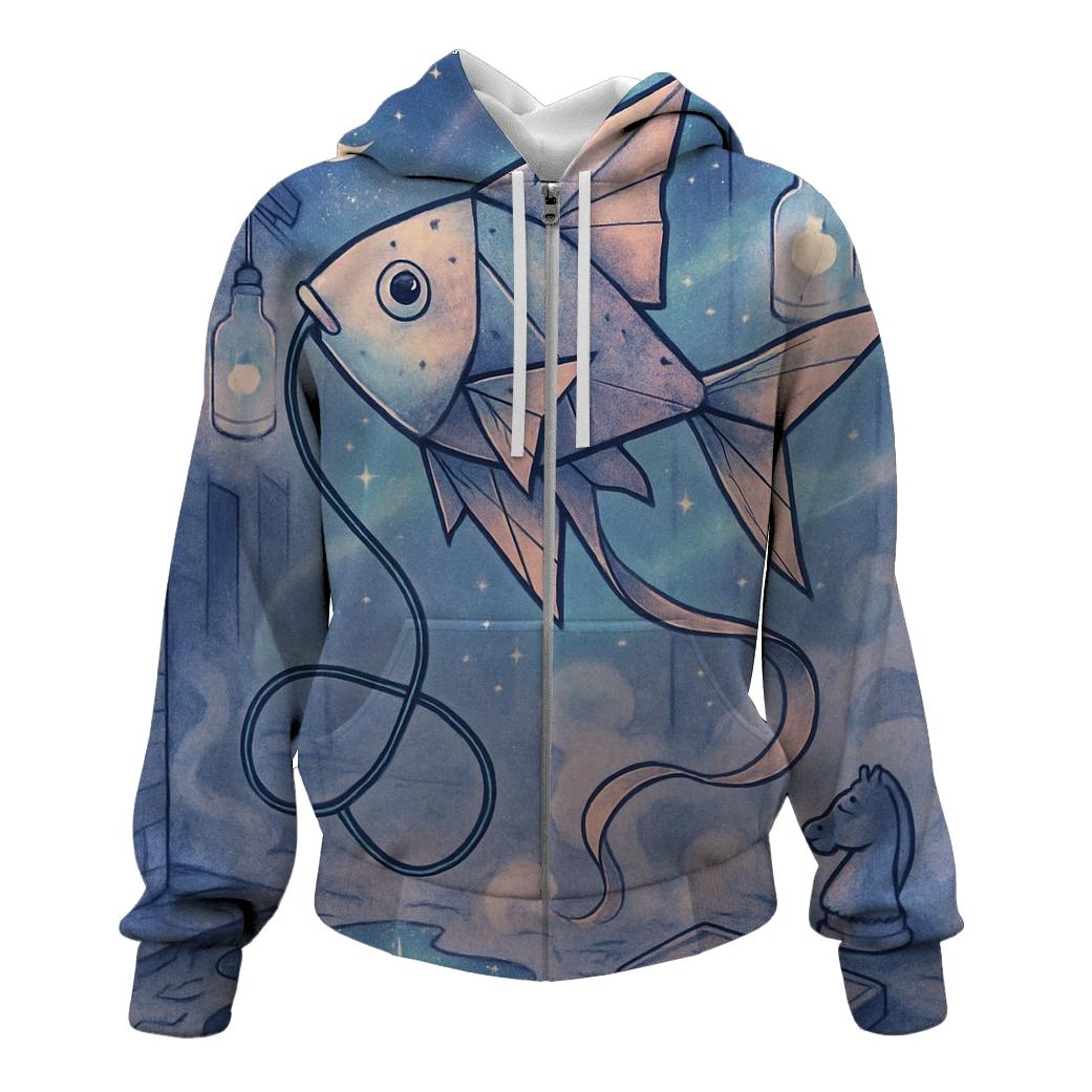 Kite Fish Of The Moonlit Back Alley lightweight hoodies