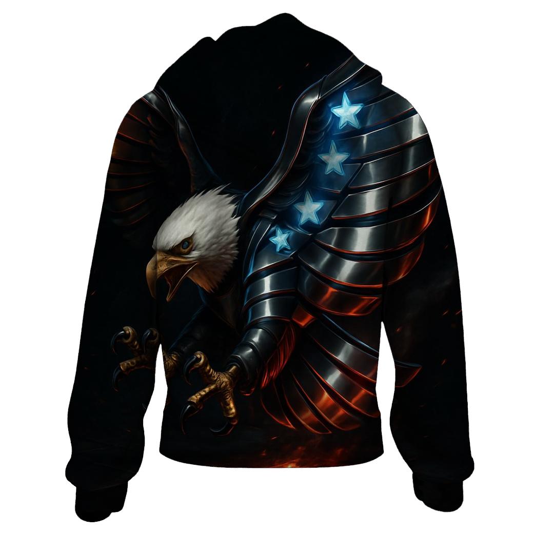 Neon Foundry Eagle With Chromed Flag Wings hoodie styles