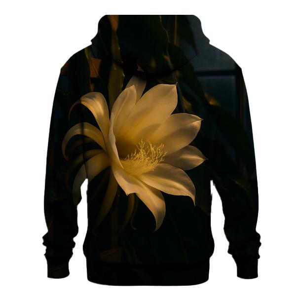 Night Blooming Cereus Opening In A Quiet Glasshouse heavyweight hoodies
