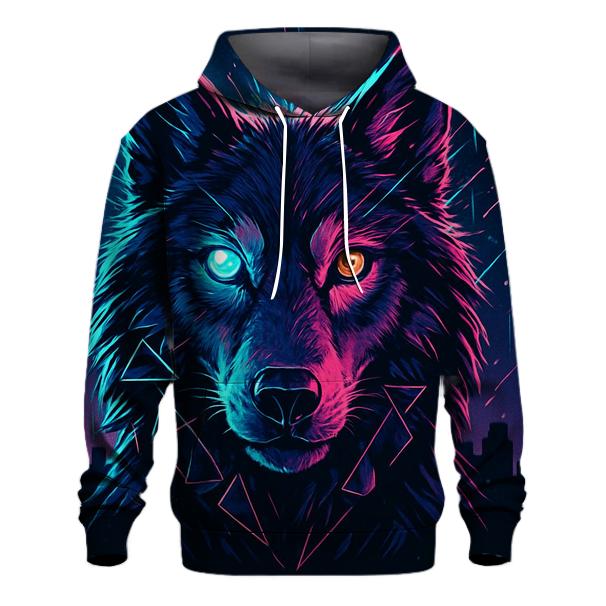 Lunar Circuit Wolf Sentinel hoodies fashion