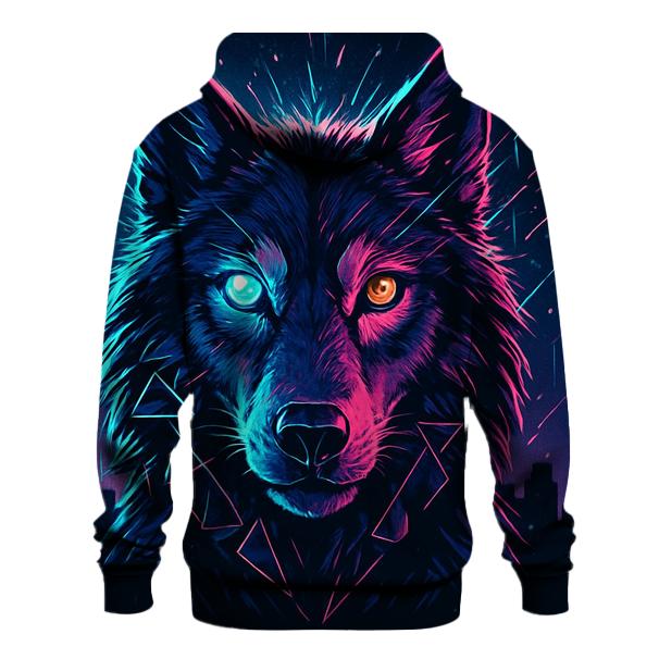 Lunar Circuit Wolf Sentinel hoodies fashion