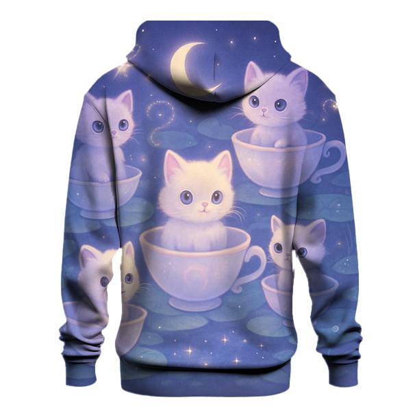 Moonlit Teacup Kitten Carousel embroidered hoodies