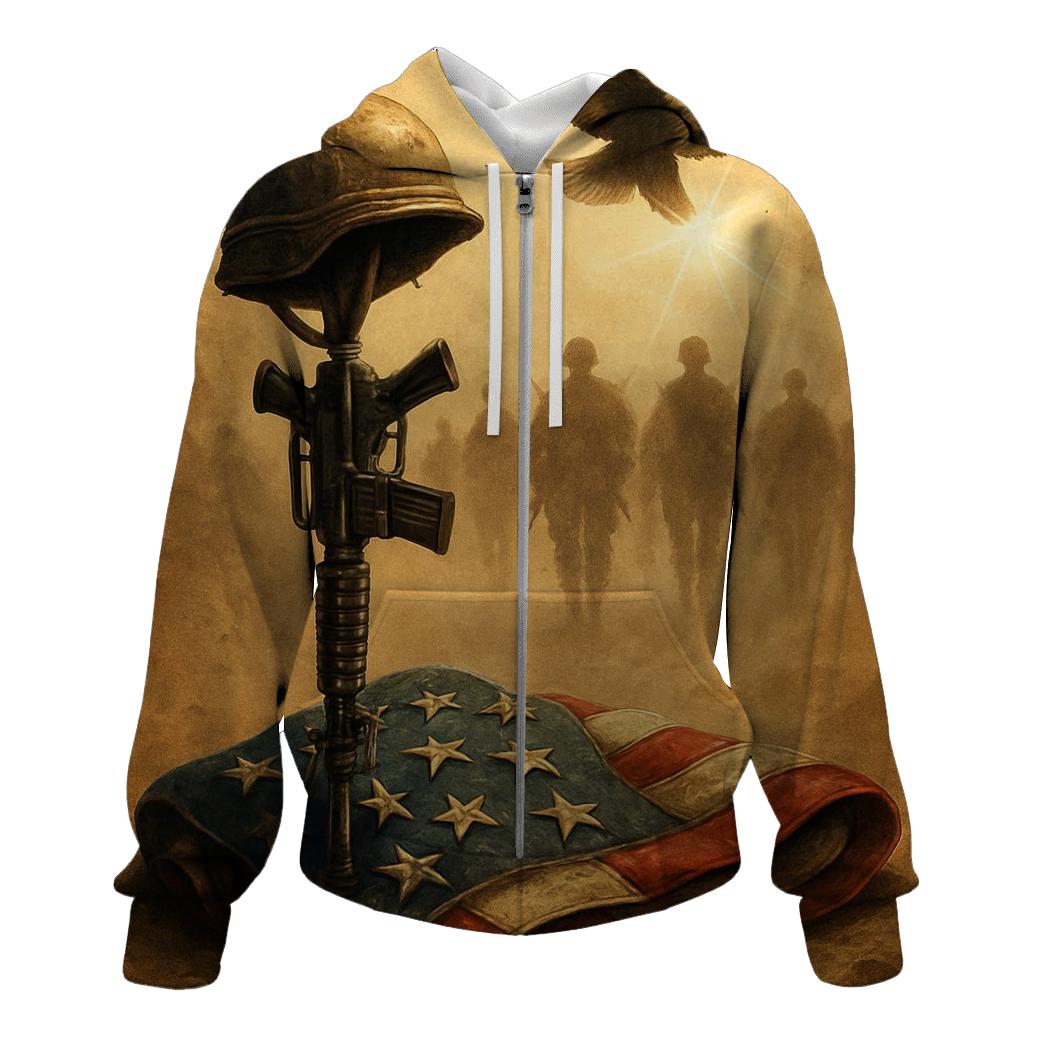 Desert Cross Of Stars And Steel graphic hoodies