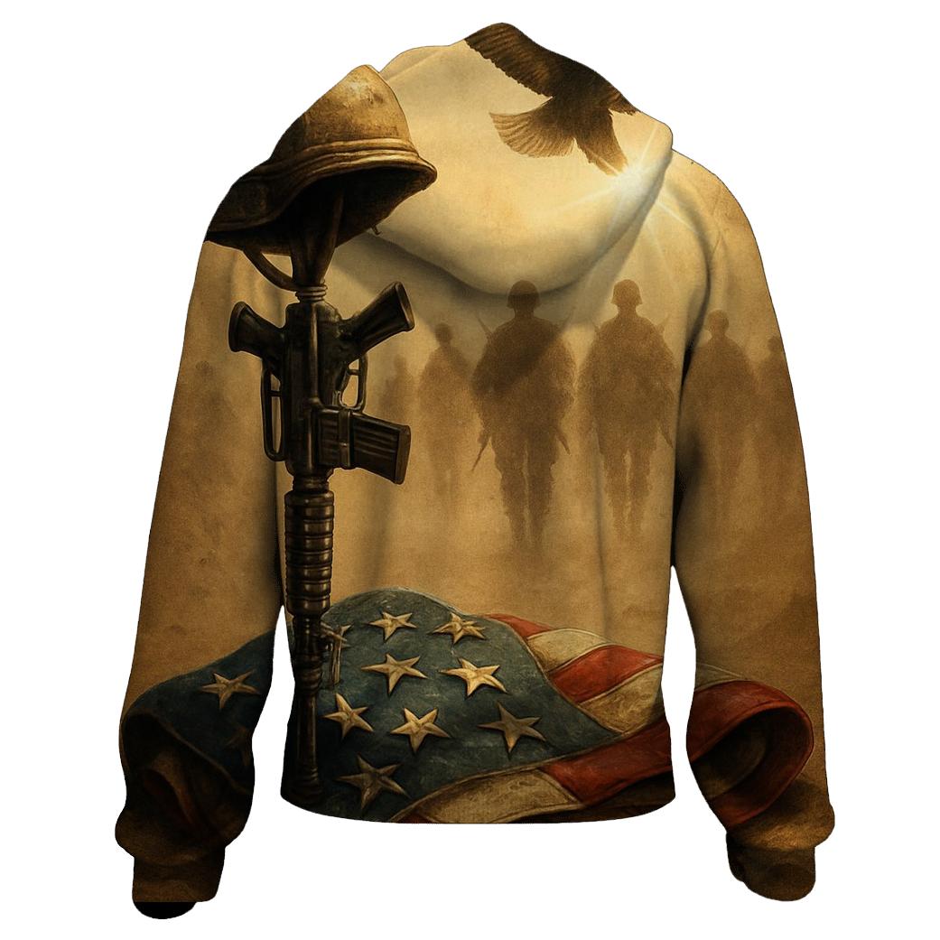 Desert Cross Of Stars And Steel graphic hoodies