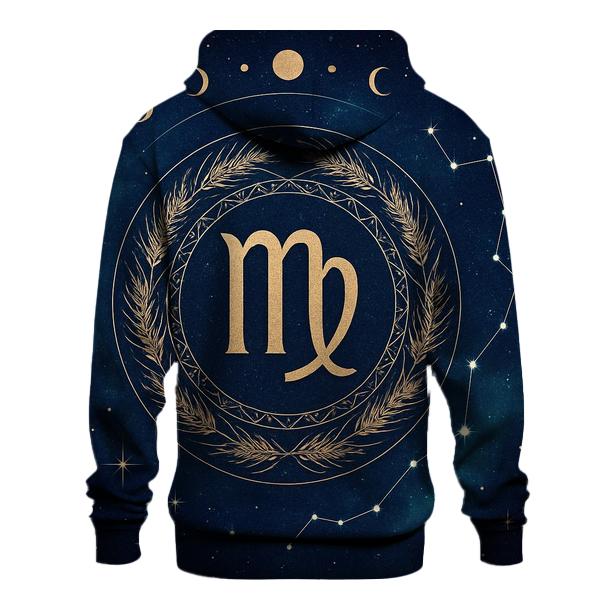 Virgo Spica Harvest Star Mandala custom hoodies