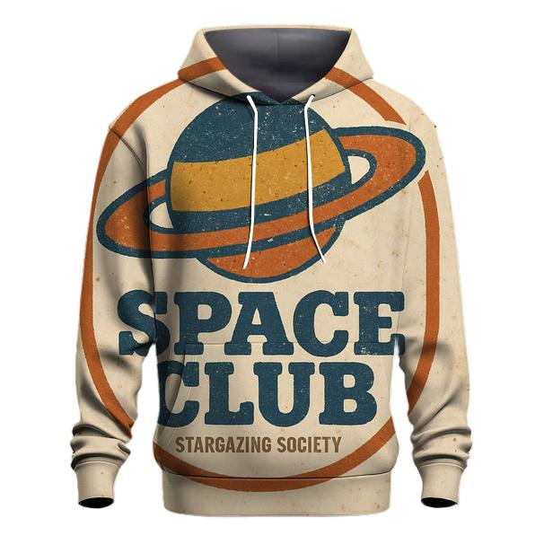 Faded Seventies Vinyl Astronomy Club Badge lightweight hoodies