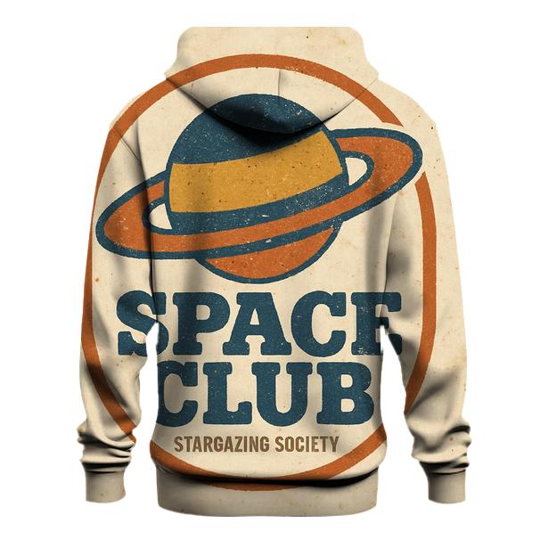 Faded Seventies Vinyl Astronomy Club Badge lightweight hoodies