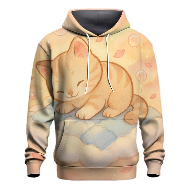 Sunrise Cloud Quilt Kitten Dreamscape heavyweight hoodies
