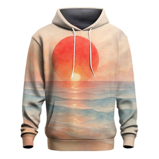 Japan Dawn Watercolor Horizon custom hoodies