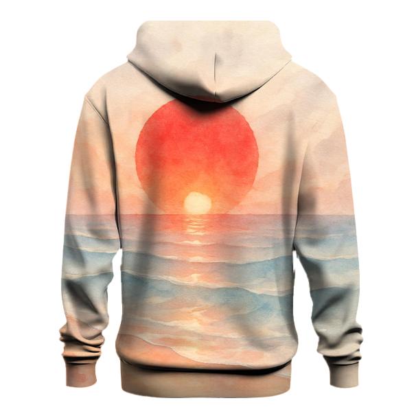 Japan Dawn Watercolor Horizon custom hoodies