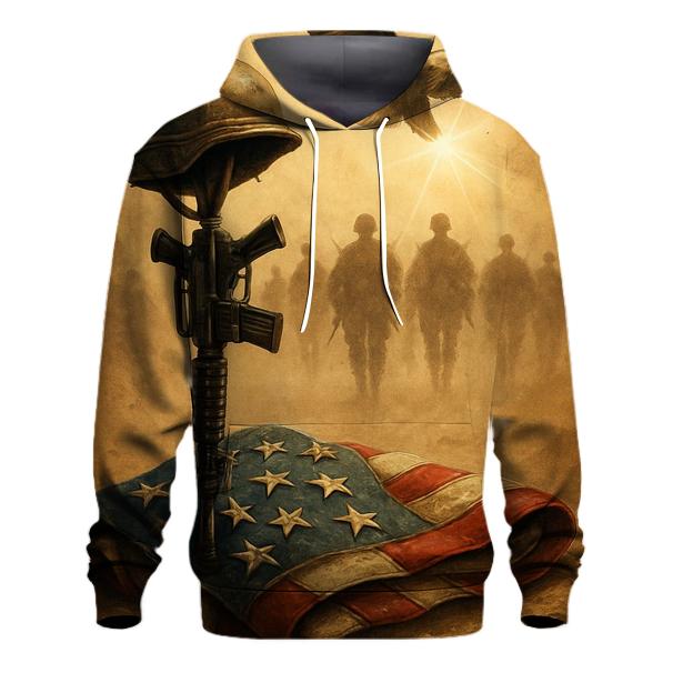 Desert Cross Of Stars And Steel premium hoodies
