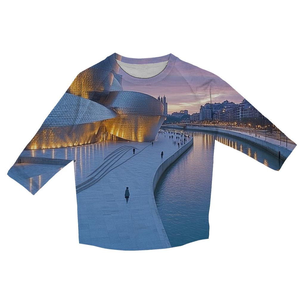 Guggenheim Museum printed three quarter sleeve shirts