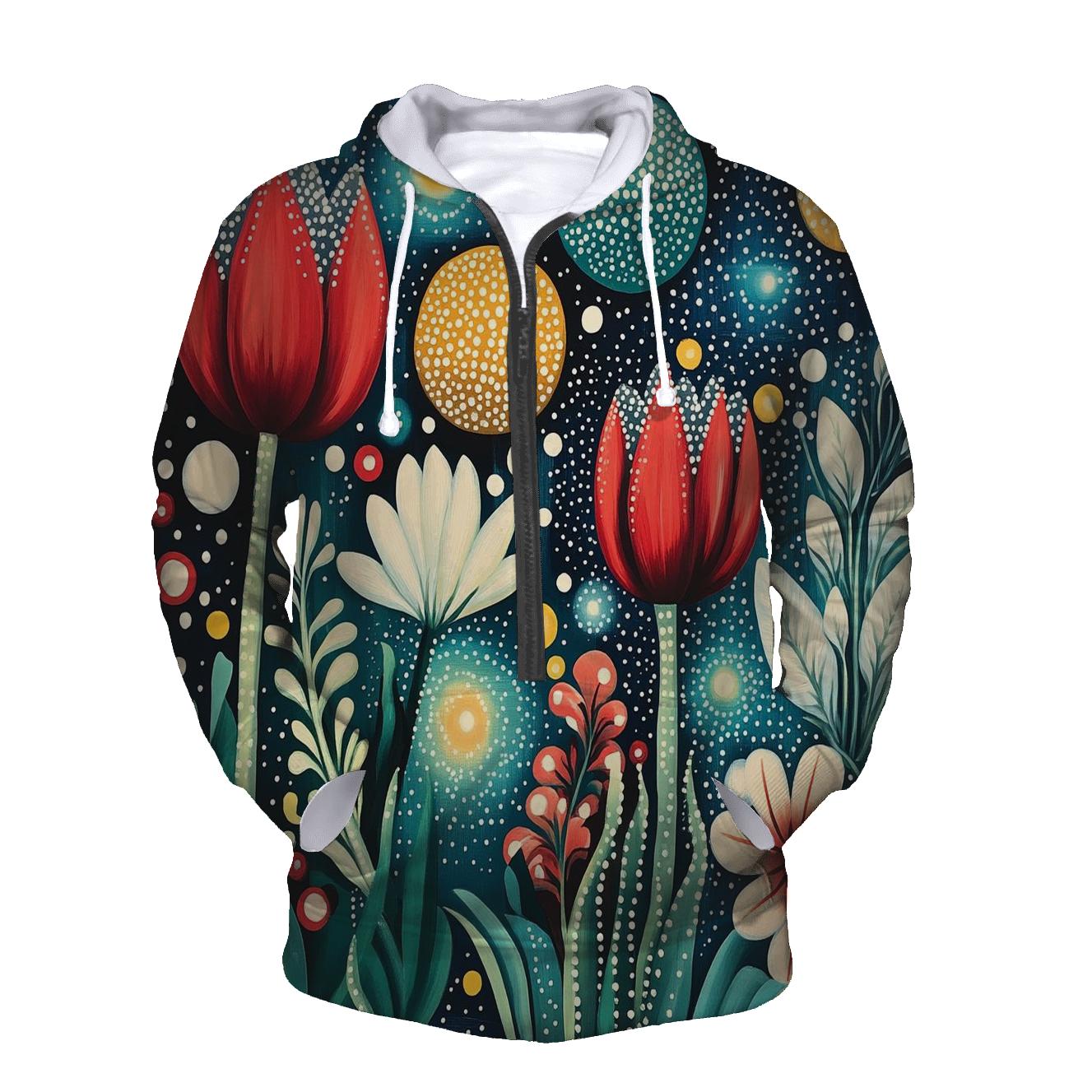 Yayoi Kusama Inspired Cosmic Garden Of Polka Dot Planets designer hoodies