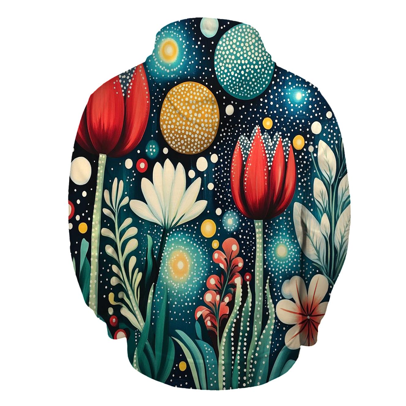Yayoi Kusama Inspired Cosmic Garden Of Polka Dot Planets designer hoodies