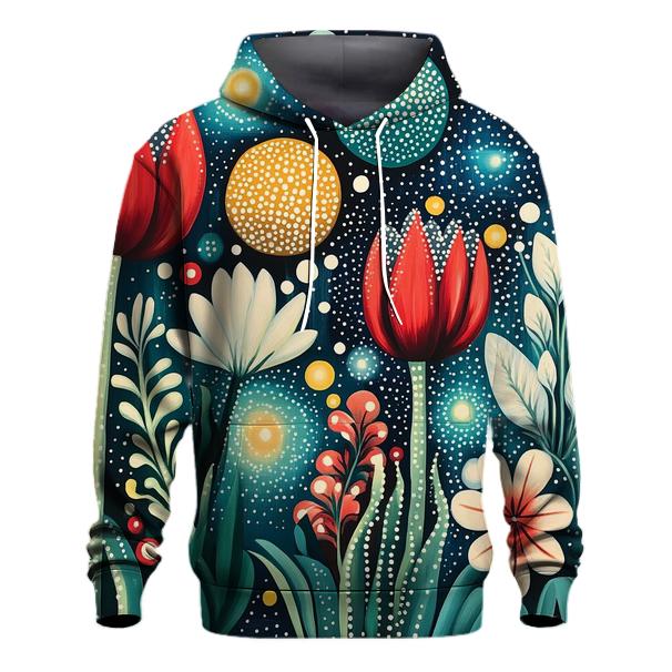 Yayoi Kusama Inspired Cosmic Garden Of Polka Dot Planets premium hoodies