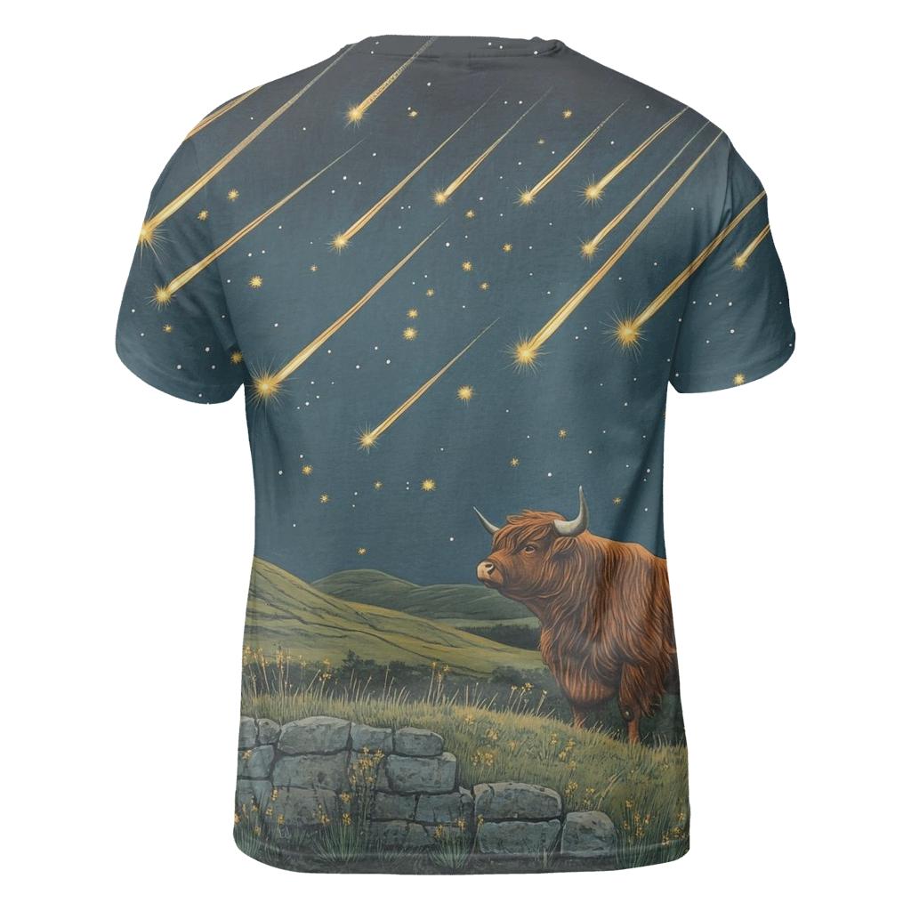 Highland Cow Shepherd Of The Shooting Stars personalized full print shirts