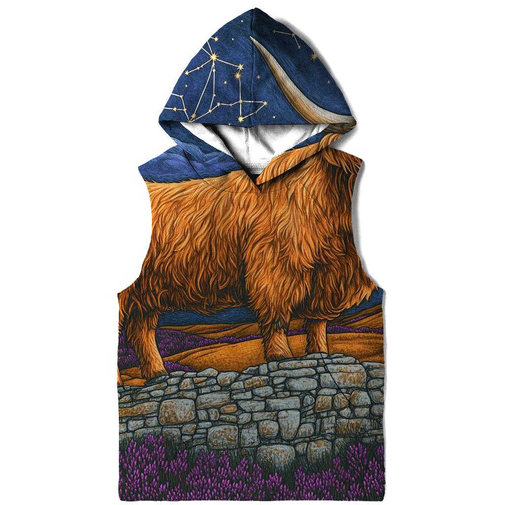 Highland Cow Stargazer Of The Heather Moors custom hoodies