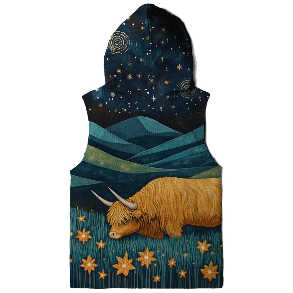 Celestial Pasture Highland Cow Edition embroidered hoodies