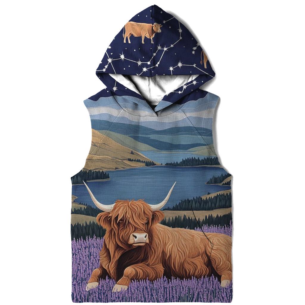 Heather Ridge With Highland Cow Constellations hoodie trends