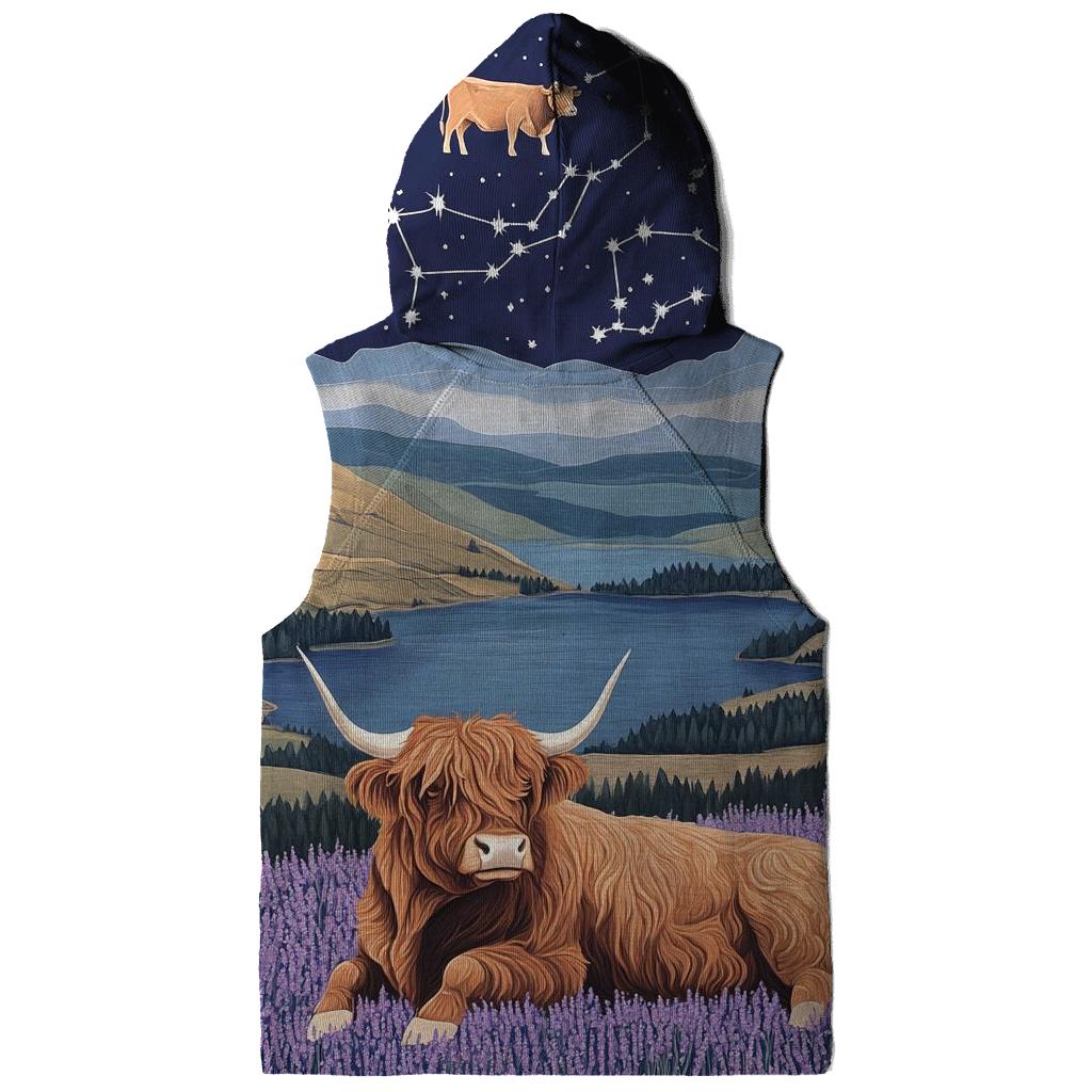Heather Ridge With Highland Cow Constellations hoodie trends