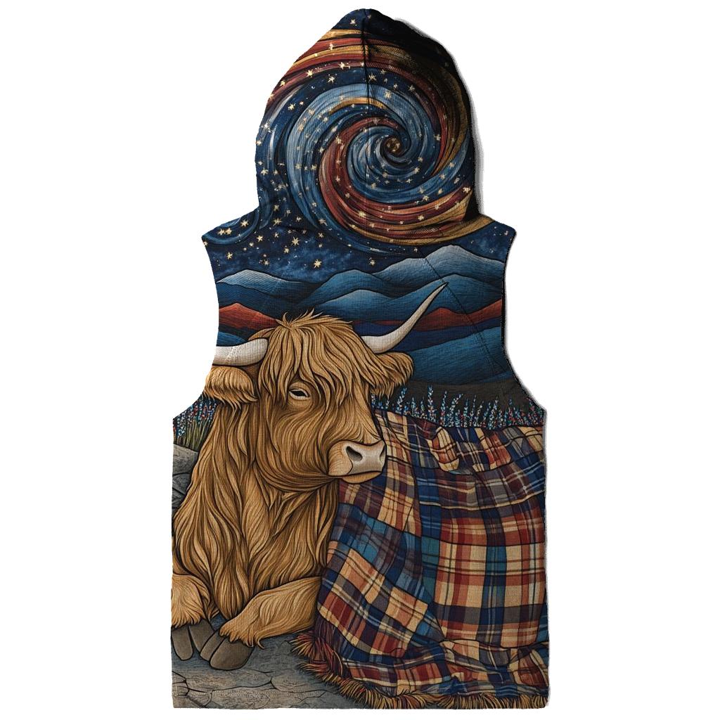 Galactic Tartan Blanket For A Highland Cow hoodie styles