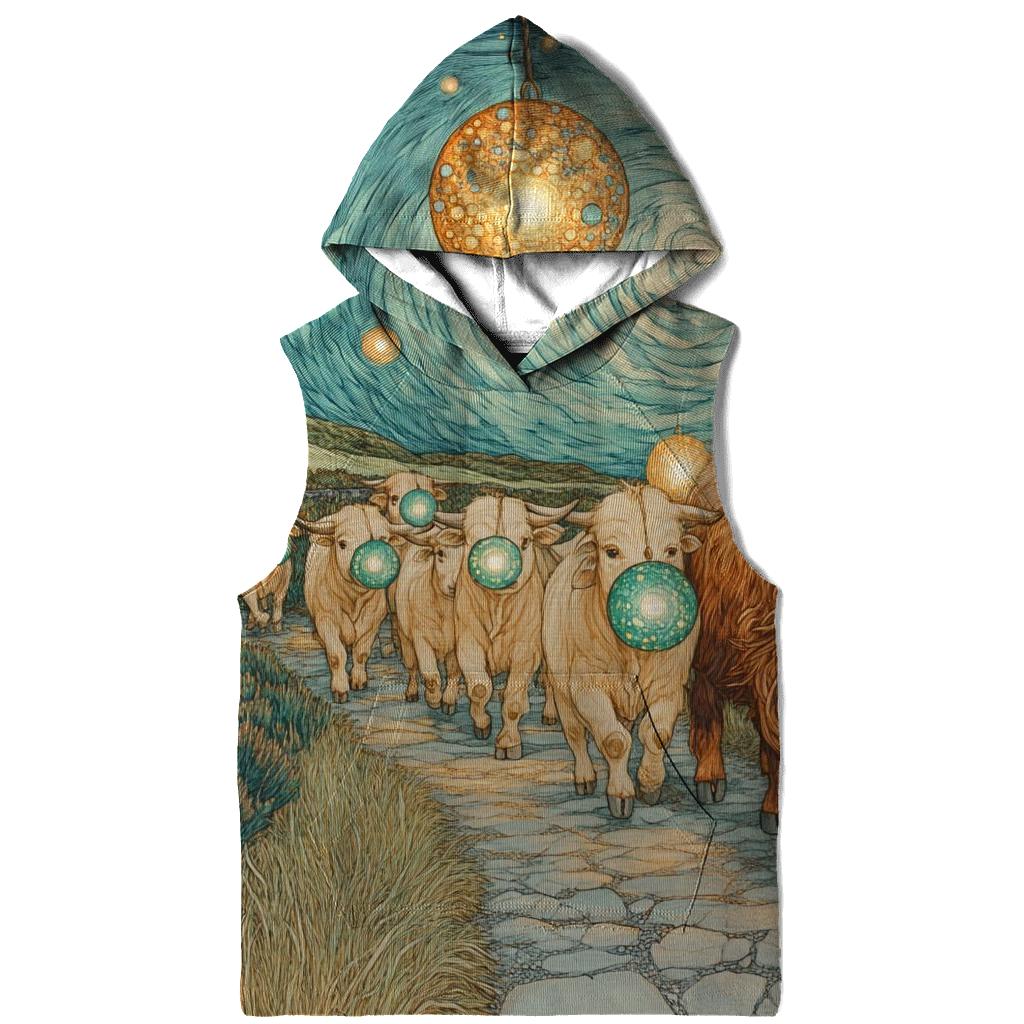 Highland Cow Lantern Parade Under The Star Dome lightweight hoodies