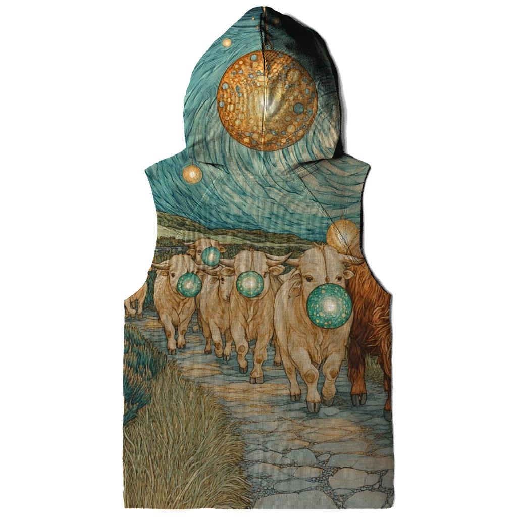 Highland Cow Lantern Parade Under The Star Dome lightweight hoodies