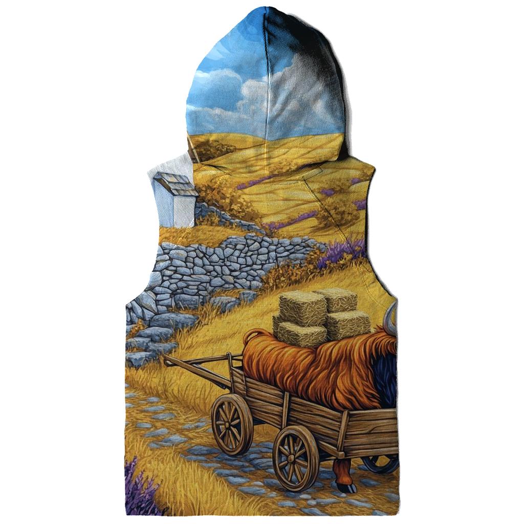 Highland Cow Harvest On The Golden Hill graphic hoodies