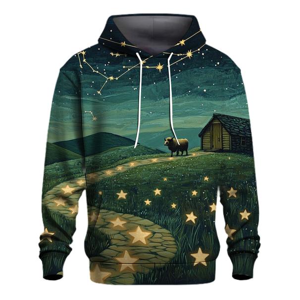 Star Map Trail To The Highland Cow Bothy hoodie designs