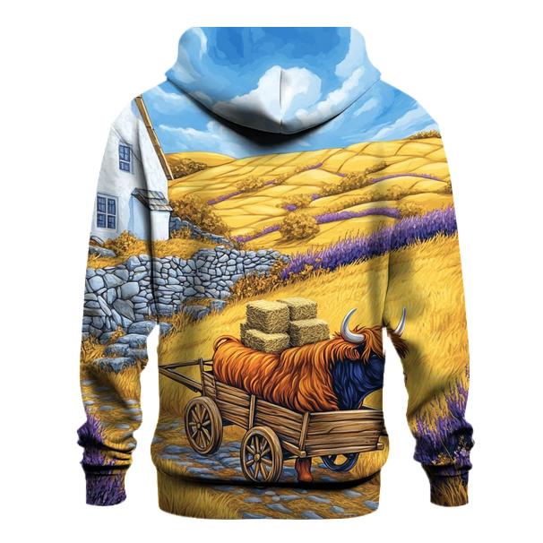Highland Cow Harvest On The Golden Hill custom hoodies