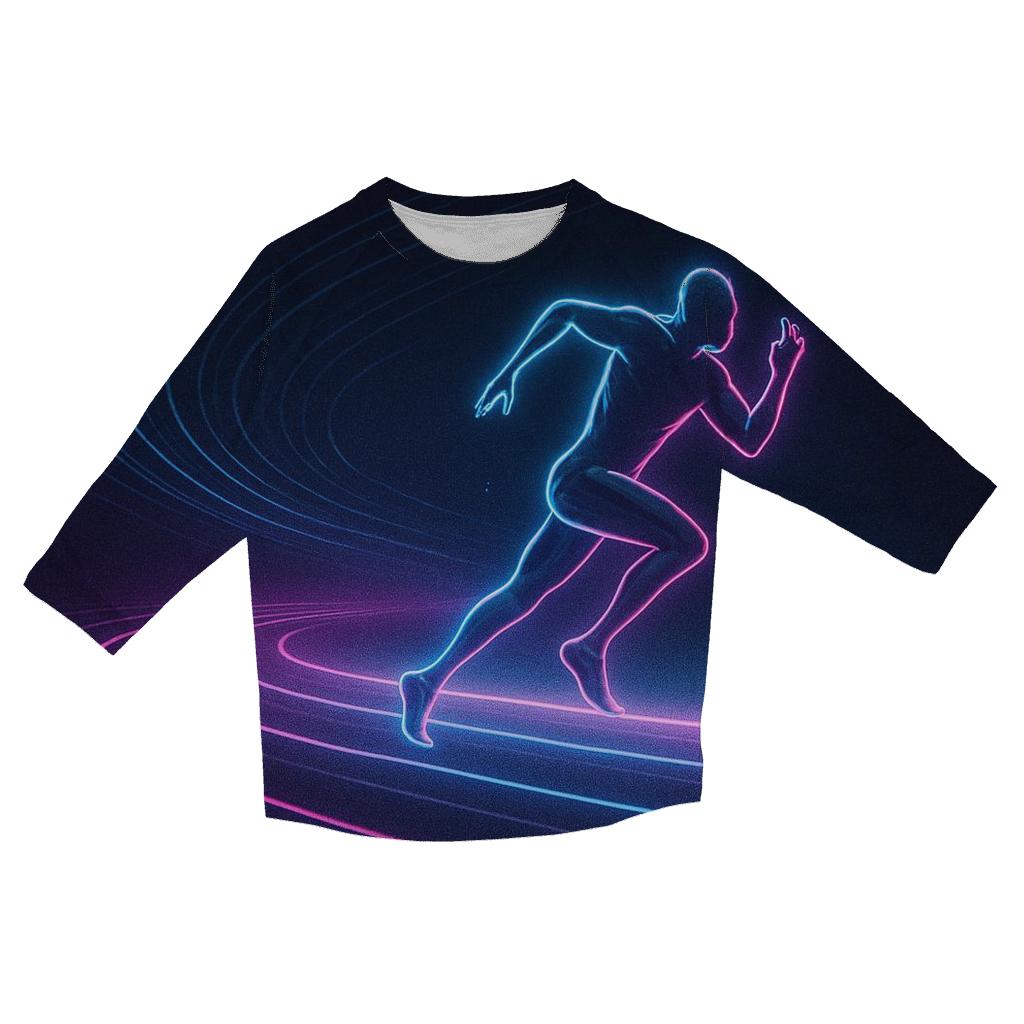 Neon Sprint Velocity Track custom 3/4 sleeve shirts