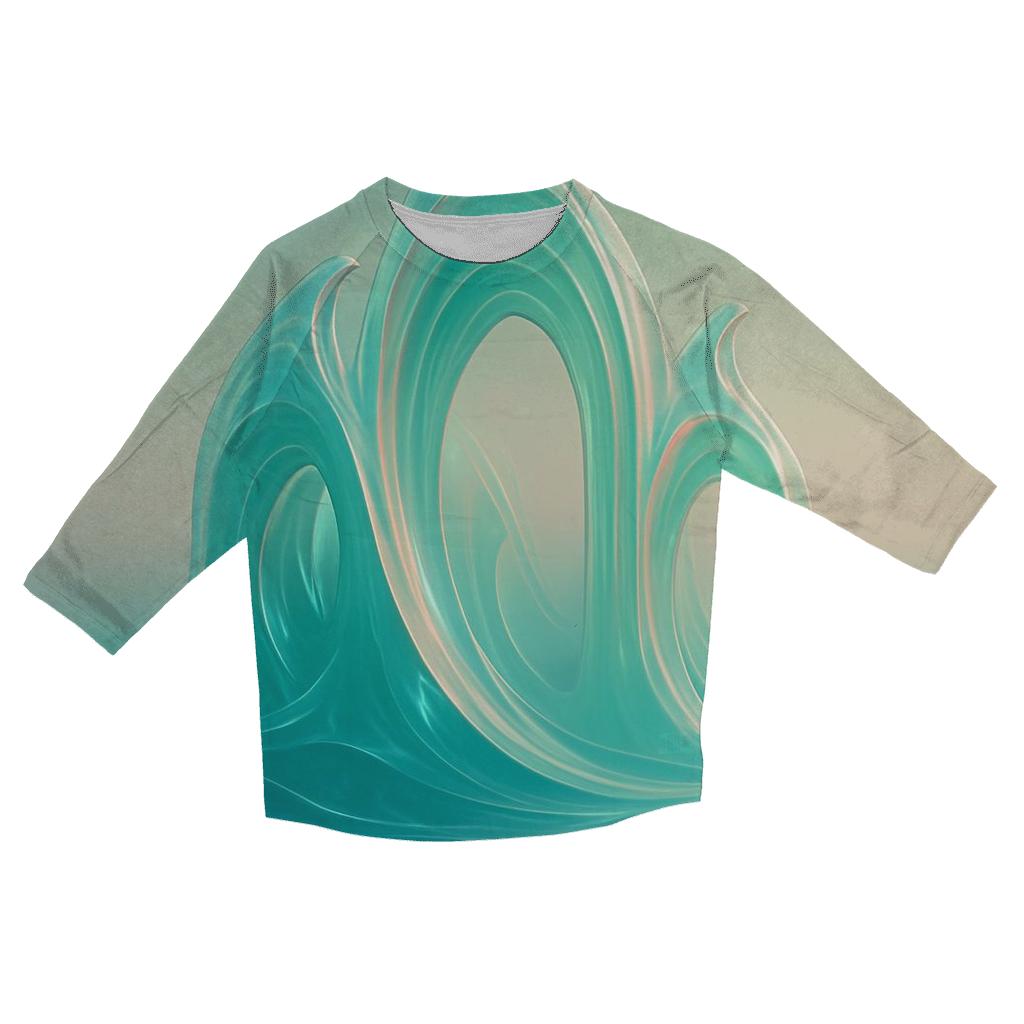 Prismatic Tide Cathedral trendy 3/4 sleeve tops