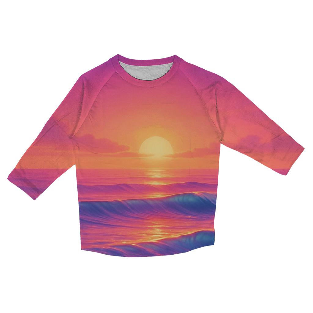 Tideglass Sunset Mirage stylish quarter sleeve tops