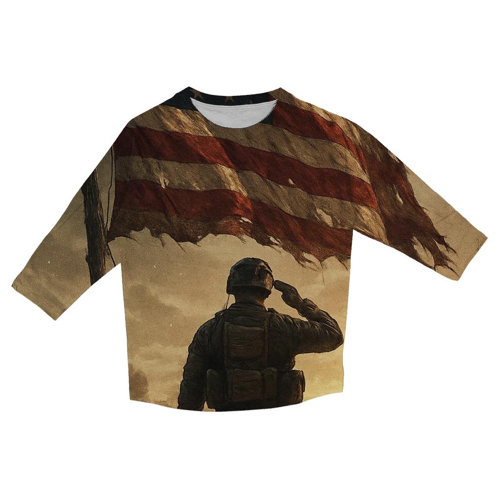 Dawn Vigil Under The Torn Stripes trendy 3/4 sleeve tops