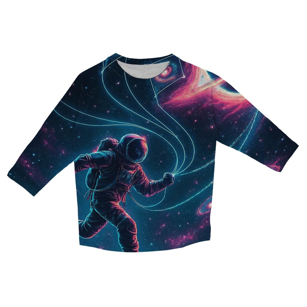 Black Hole Kite Festival casual three quarter sleeve shirts