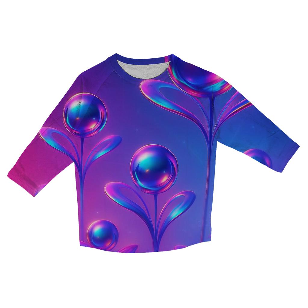 Chrome Aurora Orb Garden cotton quarter sleeve shirts