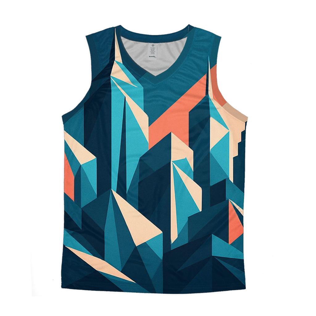 Kinetic Origami Cityscape trendy fitted tank tops