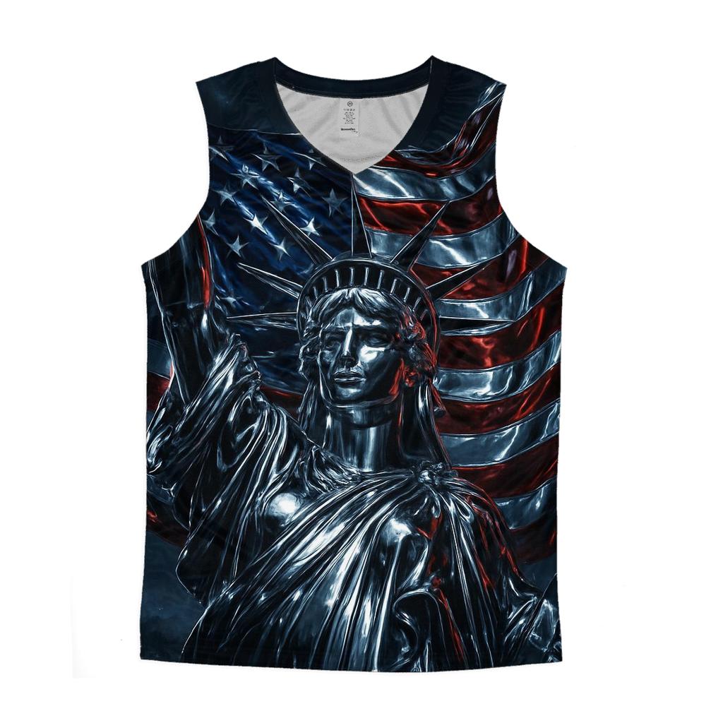 Chrome Liberty Surge Flag sports performance tank tops