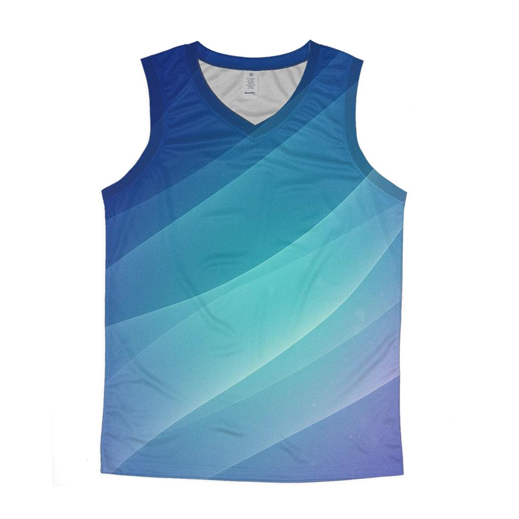 Aurora Drift Mesh Gradient personalized athletic tanks